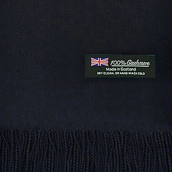 Mens 100% Cashmere Scarf Muffler Made in Scotland New 12 x 72 - Picture 2 of 5